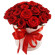 red roses in a hat box. South African Republic
