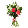 Bouquet of roses and alstroemerias with greenery. South African Republic