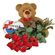 red roses with teddy and chocolates. South African Republic