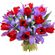bouquet of tulips and irises. South African Republic